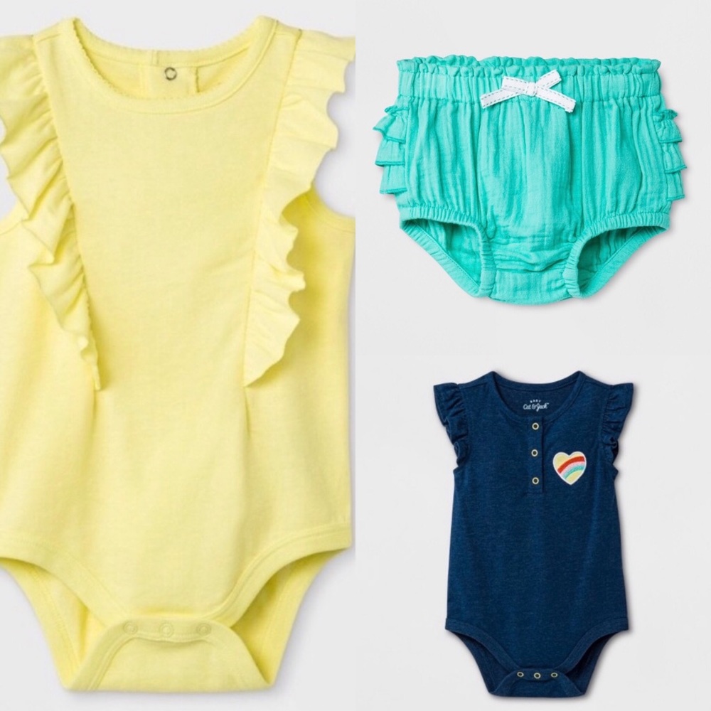 Cat & Jack 3 Piece Bundle baby girl 3-6 Months